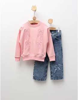 Compleu Bluza+Blug Fundite, roz