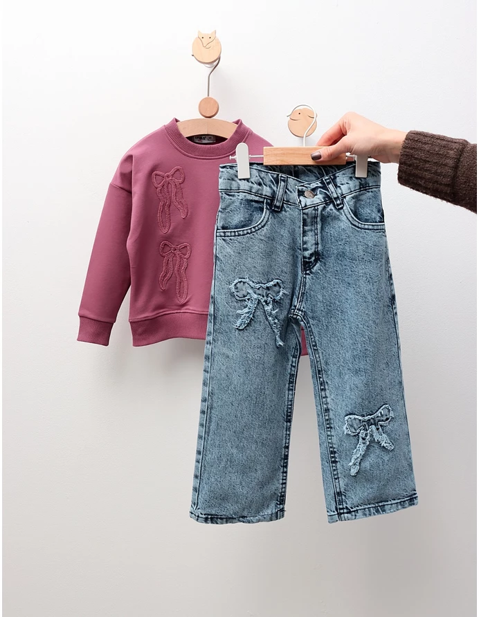 Compleu Bluza+Blug Fundite, roz-prafuit picture - 3