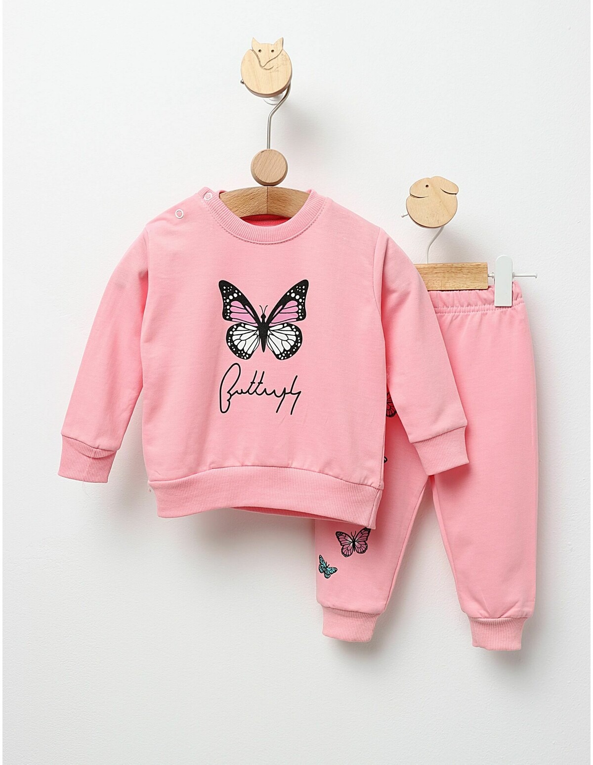 Compleu Butterfly model cu roz