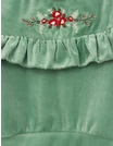 Compleu catifelat Roses model verde 4