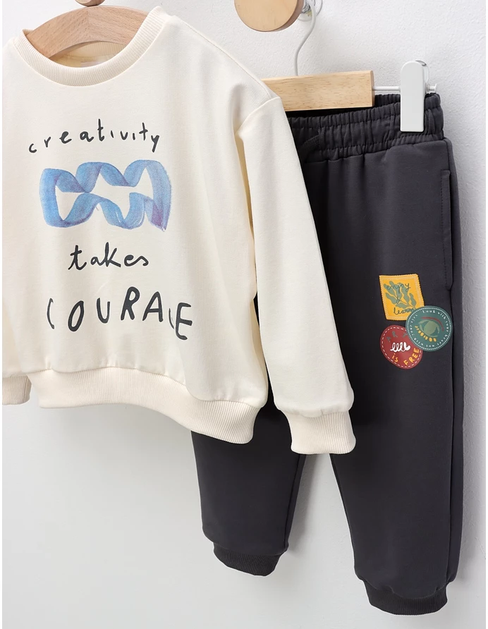 Compleu Creativity Takes Courage, ecru-gri picture - 2