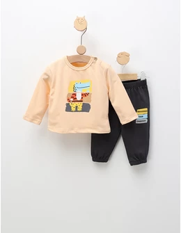 Compleu Crocodile, crem-gri