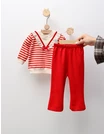 Compleu cu broderie Freya, model cu rosu picture - 3
