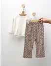Compleu cu print leopard Sophia, alb-corai picture - 3