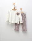 Compleu cu print leopard Sophia, alb-roz picture - 1