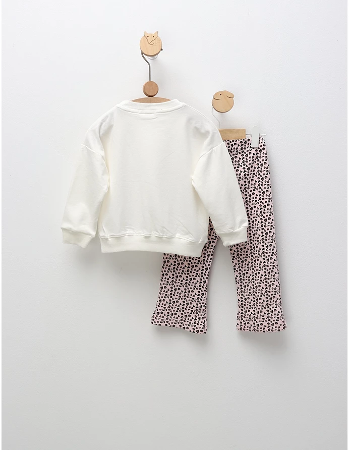 Compleu cu print leopard Sophia, alb-roz picture - 4
