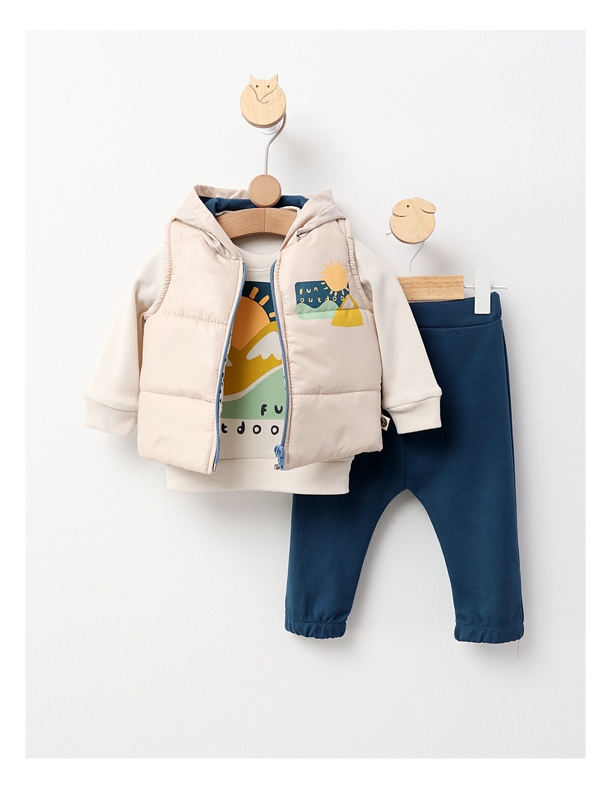 Compleu cu vesta Fun Outdoor, cu albastru