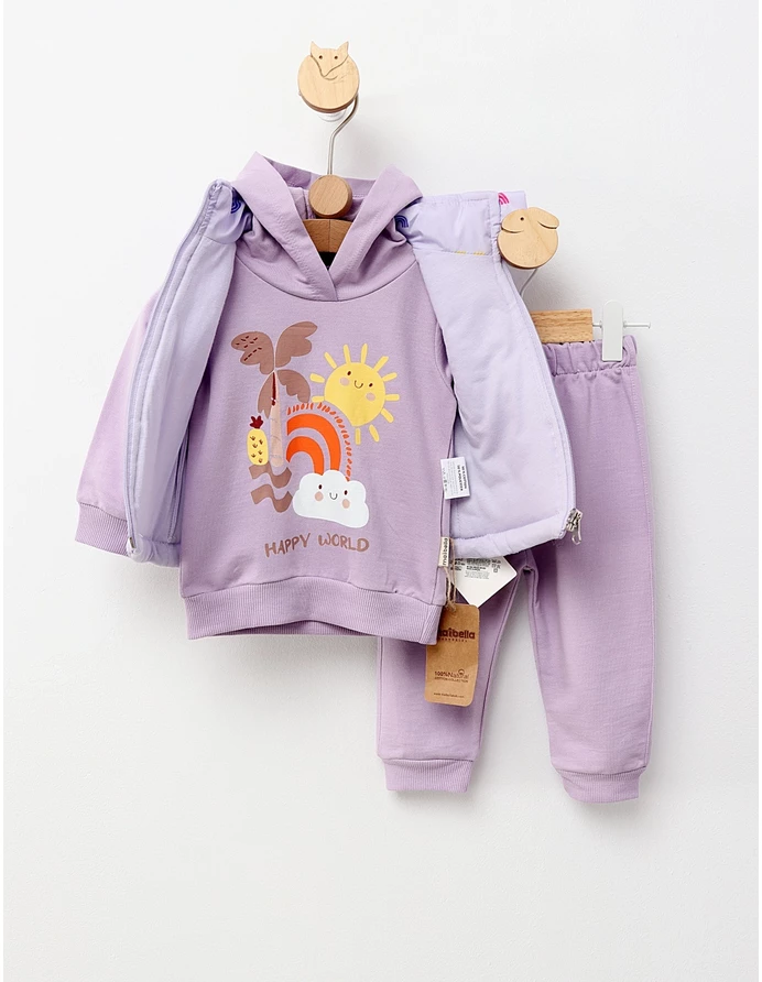 Compleu cu vesta Happy World, mov picture - 3