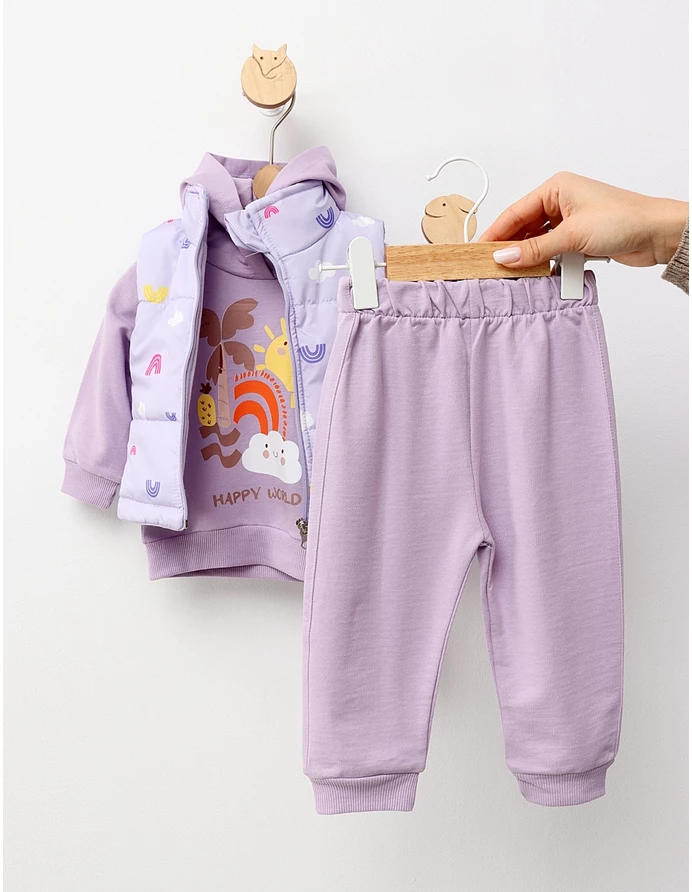 Compleu cu vesta Happy World, mov picture - 4