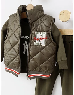 Compleu cu vesta New York, cu verde