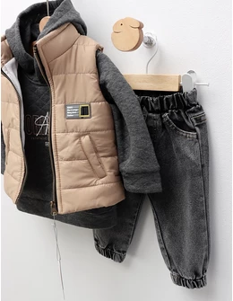 Compleu cu vesta, Originals Authentic, bej