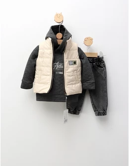 Compleu cu vesta, Originals Authentic, crem