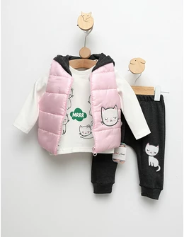 Compleu cu vesta Pink Luna cu roz