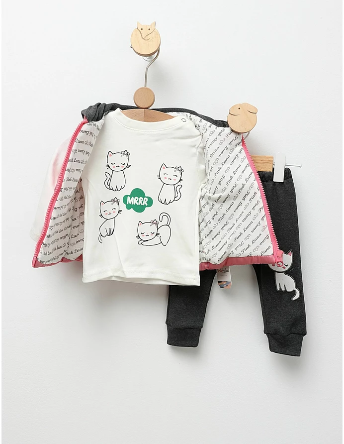 Compleu cu vesta Pink Luna cu roz-prafuit picture - 2