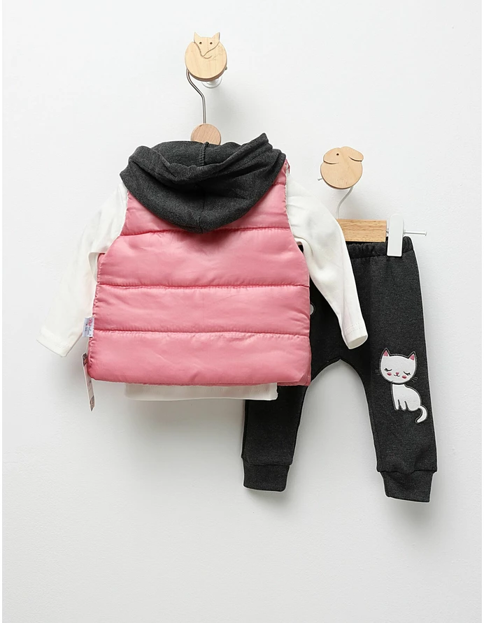 Compleu cu vesta Pink Luna cu roz-prafuit picture - 3