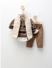 Compleu cu vesta premium Tony, crem-maro picture - 1