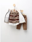 Compleu cu vesta premium Tony, crem-maro picture - 4