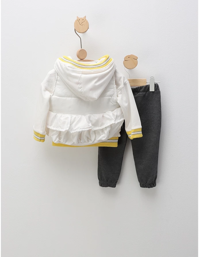 Compleu cu vesta, Rabbit Girl, alb-galben picture - 5