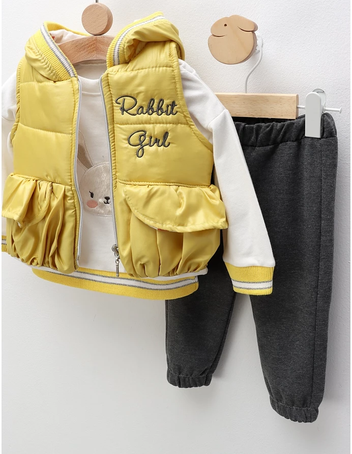 Compleu cu vesta, Rabbit Girl, cu galben picture - 2