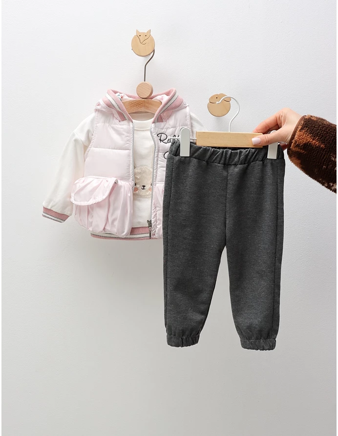 Compleu cu vesta, Rabbit Girl, cu roz picture - 3