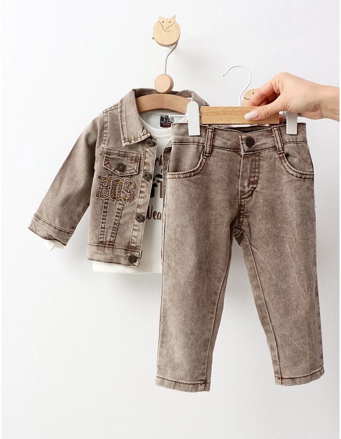 Compleu de blug Boston Boy bej picture - 3