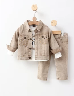 Compleu de blug Boston Boy crem