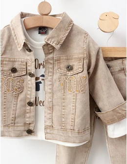 Compleu de blug Boston Boy crem