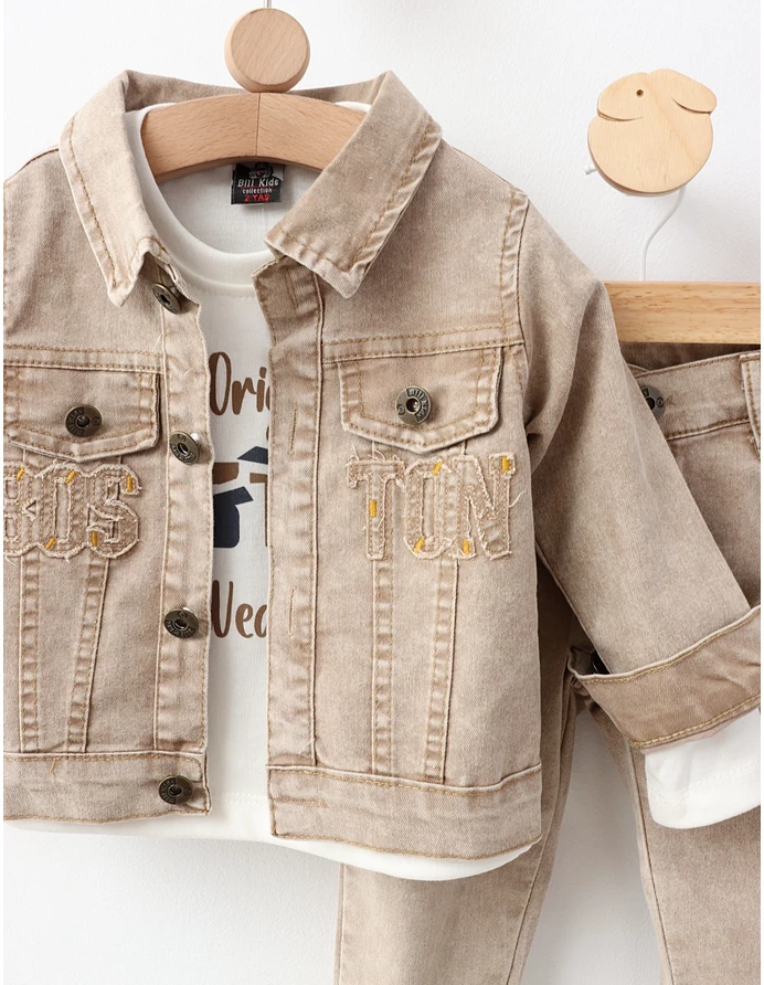 Compleu de blug Boston Boy crem picture - 2