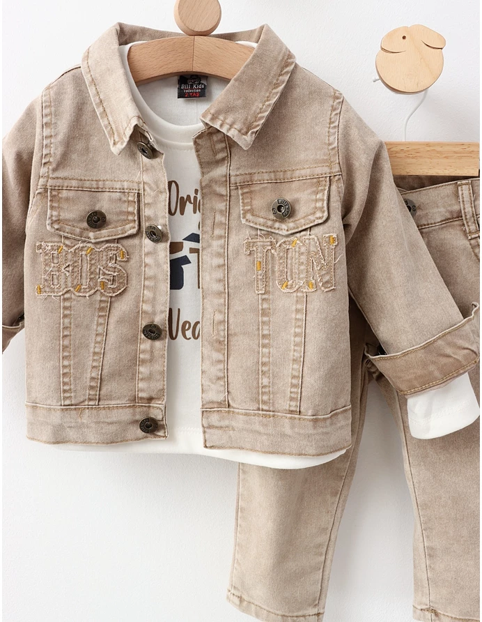 Compleu de blug Boston Boy crem picture - 3