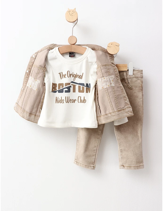 Compleu de blug Boston Boy crem picture - 4