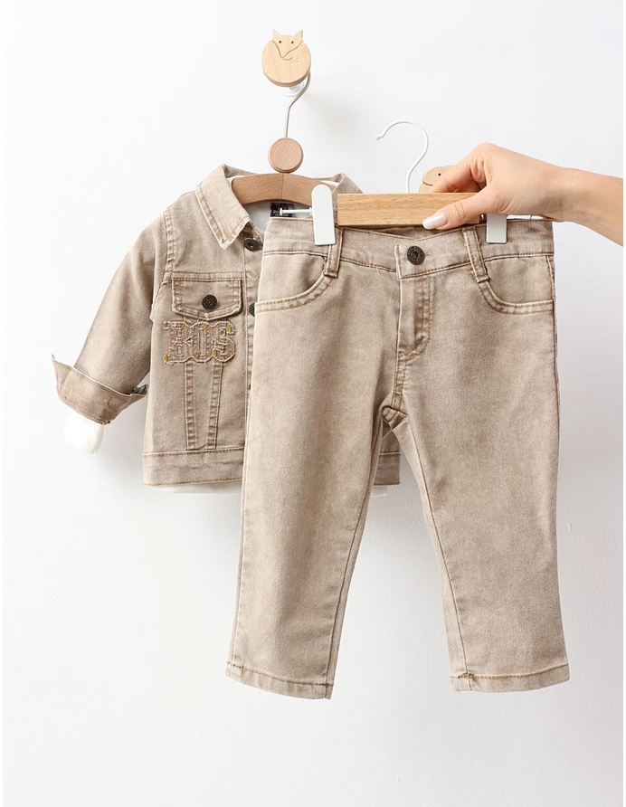 Compleu de blug Boston Boy crem picture - 5