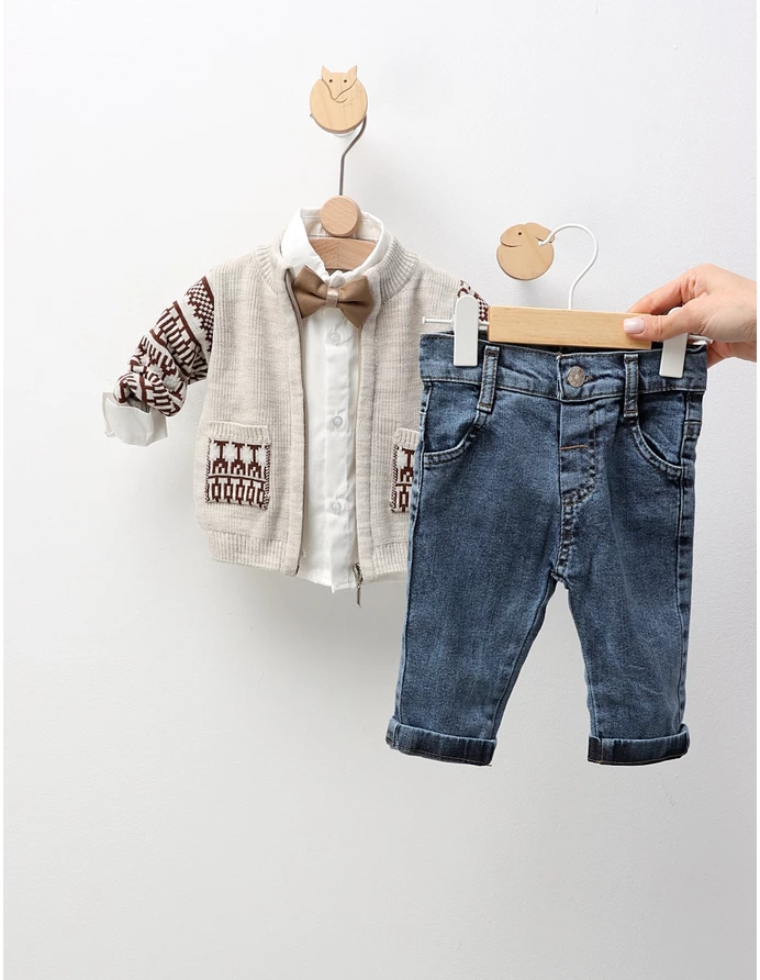 Compleu elegant David, model bej picture - 5