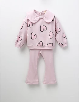 Compleu fetite inimioare Yvona roz