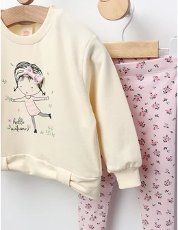 Compleu fetite primavara-toamna roz