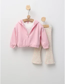 Compleu fetite Spring 3 piese, roz