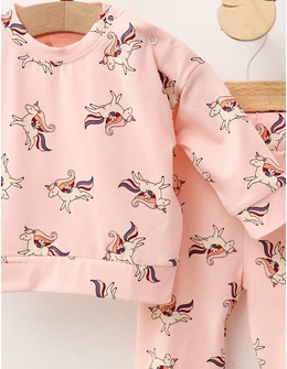 Compleu Flying Unicorn, cu roz