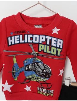 Compleu HELICOPTER PILOT rosu 2