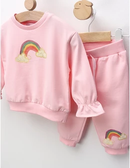 Compleu Hey Rainbow, cu roz