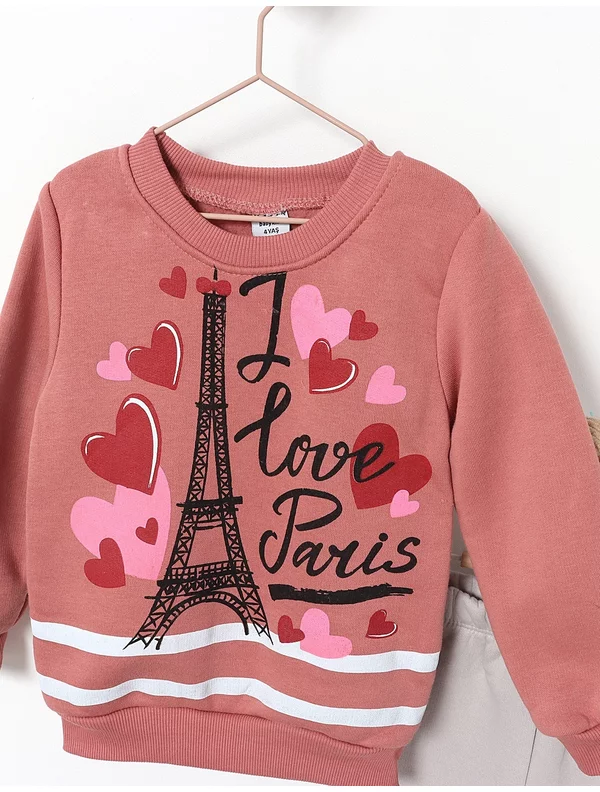 Compleu I LOVE PARIS roz prafuit