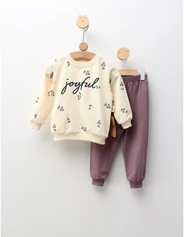 Compleu Joyful, model crem-mov