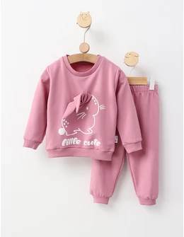 Compleu Little Cute Rabbit, roz-prafuit