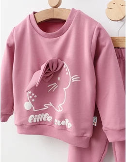 Compleu Little Cute Rabbit, roz-prafuit