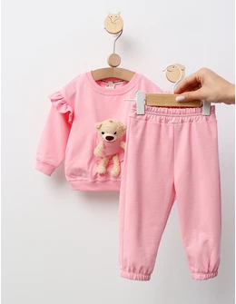 Compleu Logo Bear, model roz