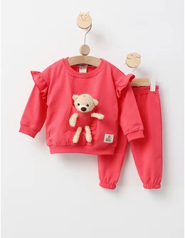 Compleu Logo Bear, model roz-aprins