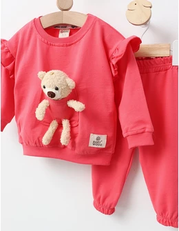Compleu Logo Bear, model roz-aprins