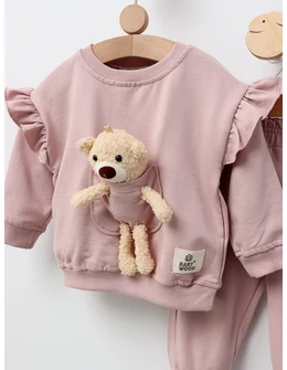 Compleu Logo Bear, model roz-prafuit