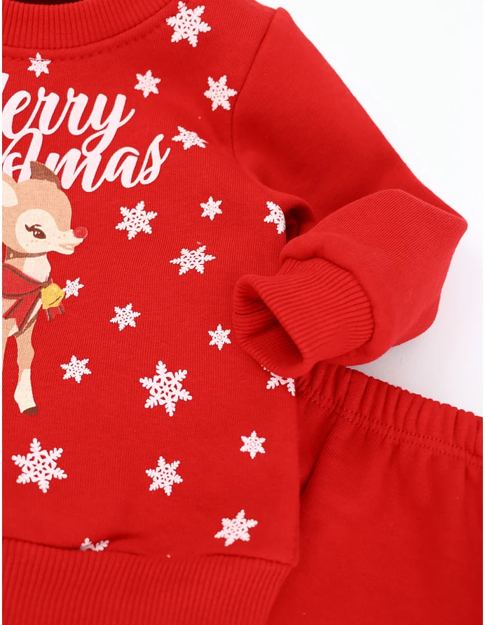 Compleu Merry Christmas Deer rosu picture - 2