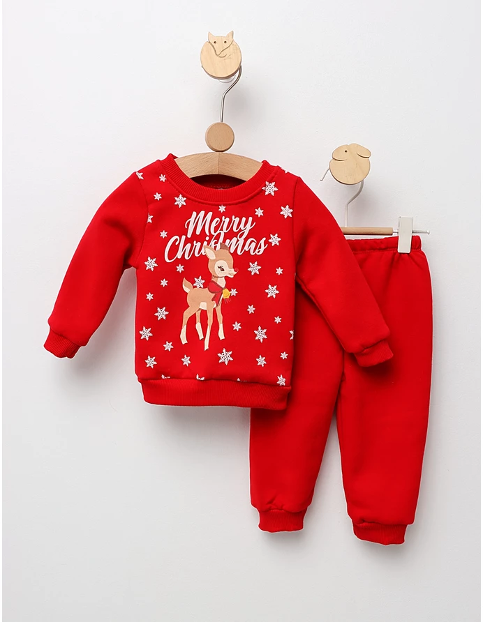 Compleu Merry Christmas Deer rosu picture - 4