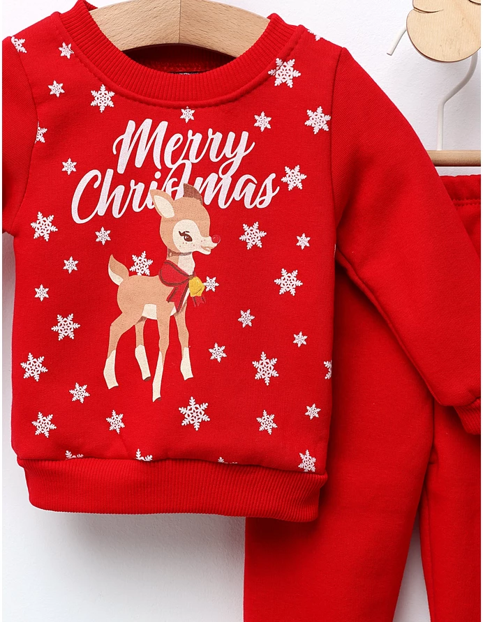 Compleu Merry Christmas Deer rosu picture - 5