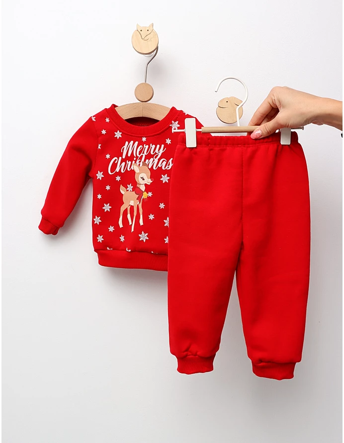 Compleu Merry Christmas Deer rosu picture - 6